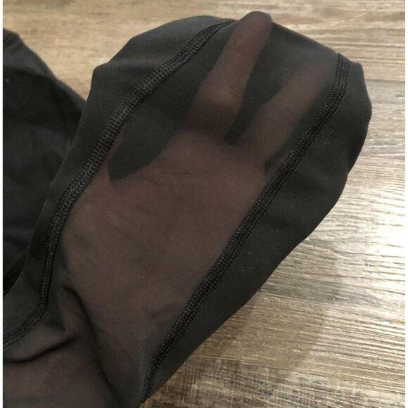 Victoria's Secret Sport Medium Black Athletic Sheer Leggings Work Out Yoga - Picture 3 of 5